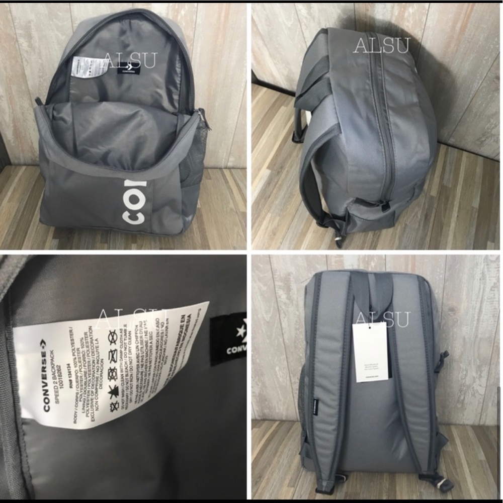 Converse Speed 2 Backpack Grey Unisex AUTHENTIC - Picture 5 of 8